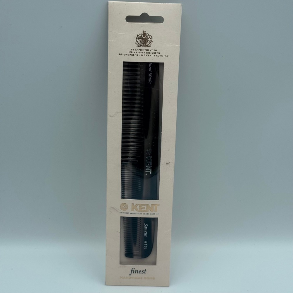Kent A 9TG Handmade Sawcut Hair Comb Coarse Fine Teeth British Royal Warrant NEW
